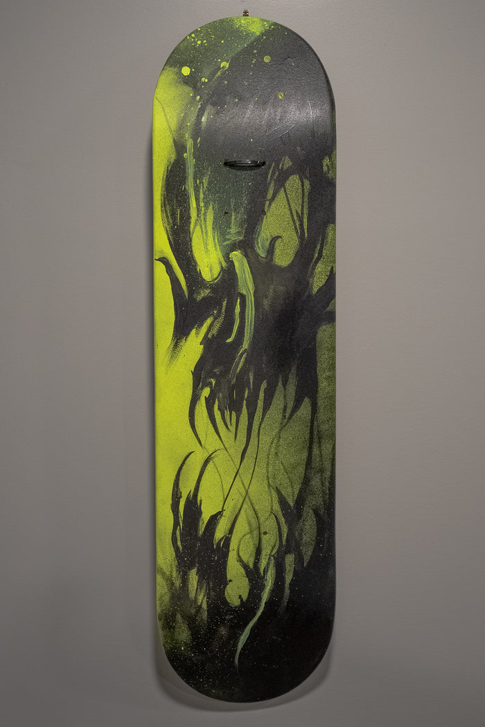 Green Skate Skull