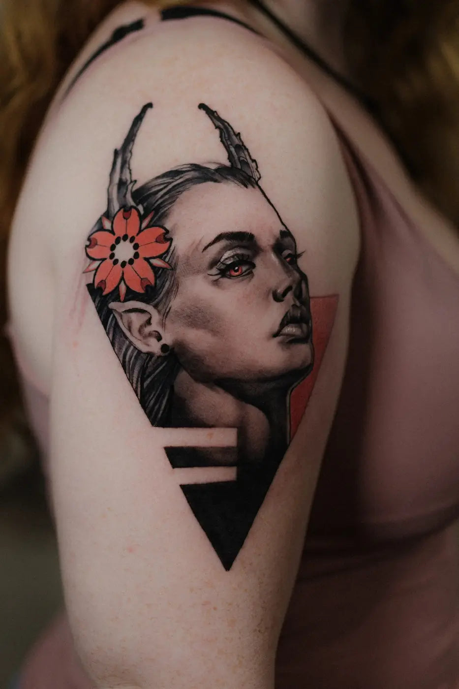 Portrait with flower