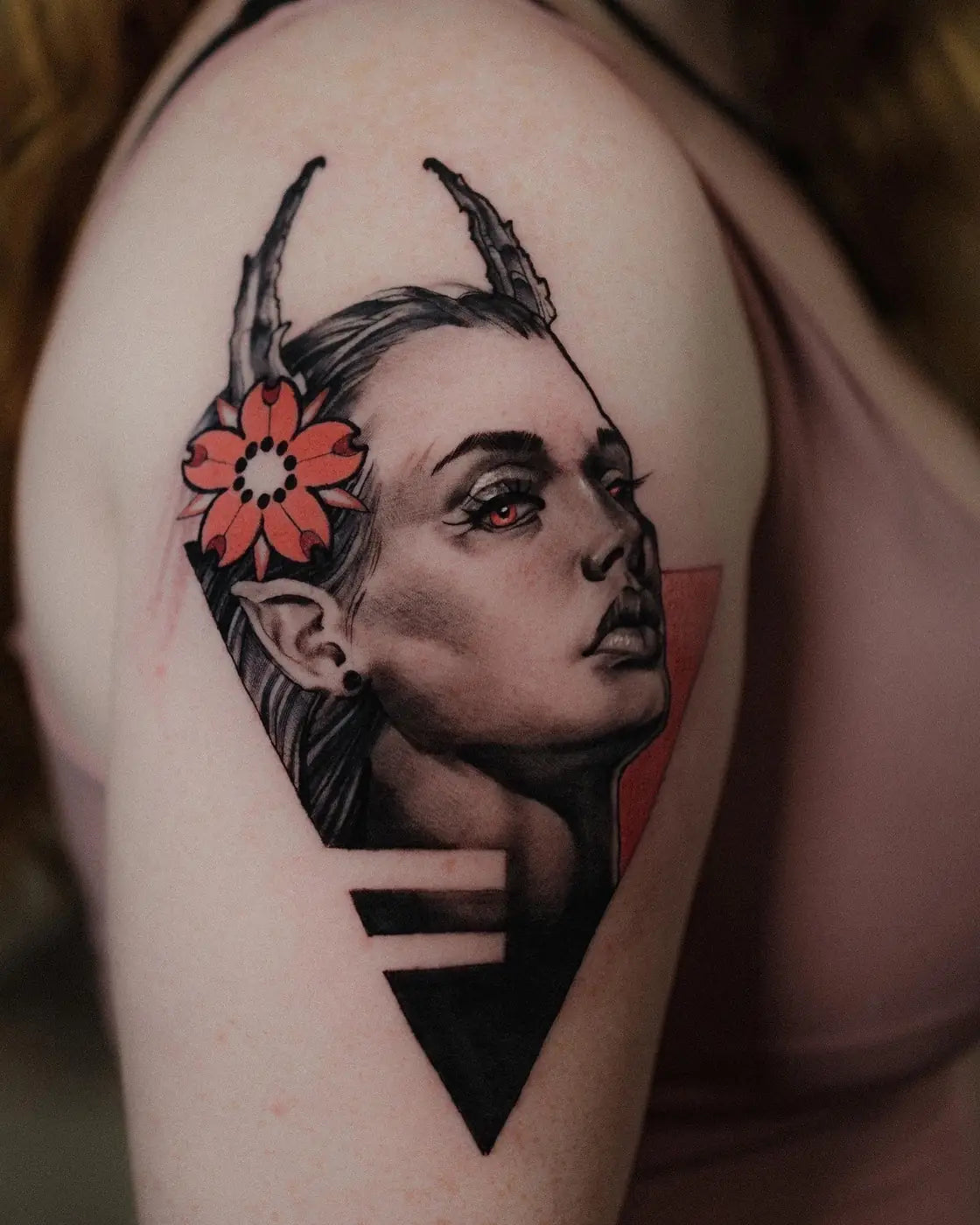 Portrait with flower